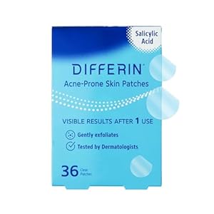 Differin Acne Patches, Pimple Patches for Acne Prone Skin, Formulated with Salicylic Acid and Centella, Fast Triple Action Power Patch for Day & Night, Dermatologist Tested, 36 Count_