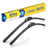 26'+20' Windshield Wiper Blades Replacement For Toyota Highlander 2019-2008 Camry 2024 2023 2022-2018 Avalon 2022-2019 Sienna 2024-2021/Dodge Grand Caravan 2022-2008 /Ford Edge 2014-2007 (Set of 2)
