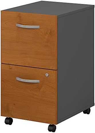 Bush Business Furniture Series C 2 Drawer Mobile File Cabinet in Natural Cherry