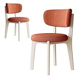 【Las patas de soporte de madera maciza resistente】: nuestras modernas sillas de comedor usan patas de soporte de madera maciza espesada y duradera, que no solo son estables y cómodas, sino q