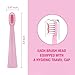 Vekkia Sonic Kids Electric Toothbrush Replacement Heads - 7X More Plaque Removal, End-Rounded 3D Curved Soft Bristles, Comfortable & Efficient Clean Teeth, Perfect for Kid Small Mouth, Pink (4 Pack)