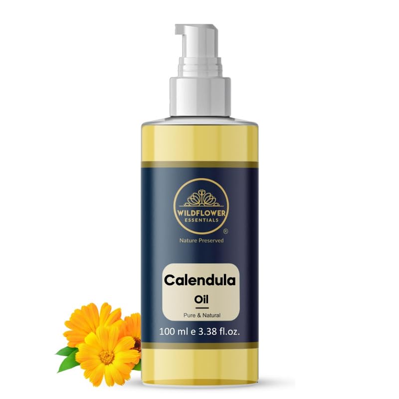 Image of Calendula Oil for Face Skin Hair & Body Hydration Pure & Natural (100ml)