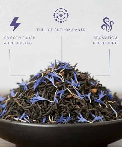 Image of Goodwyn Purple Earl Grey Tea (100g) | Handpicked Speciality Loose Leaf Black Tea with Natural Bergamot Flavour in Reusable Tin Can | Premium Hamper Gift Souvenir