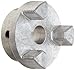 Lovejoy 76391 Size AL100 Jaw Coupling Hub, Aluminum, Metric, 25 mm Bore, 64.262 mm OD, 34.798 mm Length Through Bore, 8 mm x 3.3 mm Keyway, 2 Setscrew