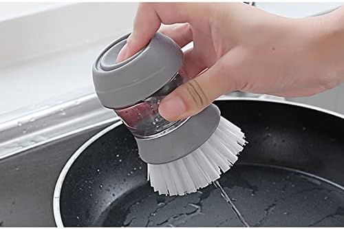 Loialpupy Soap Dispensing Palm Brush Washing Up Liquid Dispenser for Dish Washing Plate, Bowl, Pot, Pan, Fruit, Vegetables, Car, Bathroom