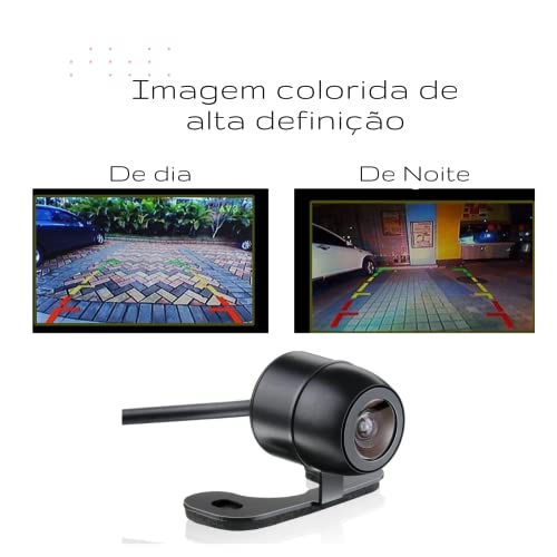 Câmera de Ré Carro Automotiva Borboleta 2x1