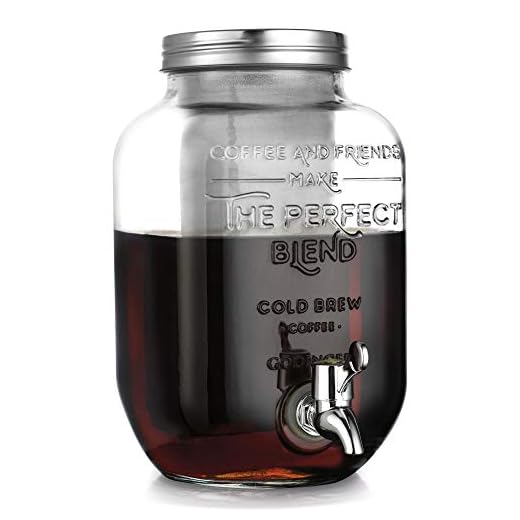 Godinger Cold Brew Coffee Maker, Iced Coffee Dispenser - 1 Gallon (3.78L)
