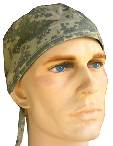 USA Made Digital ACU Camo Medical Scrub Cap Sweatband Adjustable Ties Doctor Nurse Vet Aid Dentist