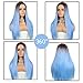 ITTAYLER Blue Ombre Long Straight Wigs for Women Light Blue Wig 26inch Long Colored Wig Middle Part Heat Resistant Synthetic Wig for Daily Party Cosplay