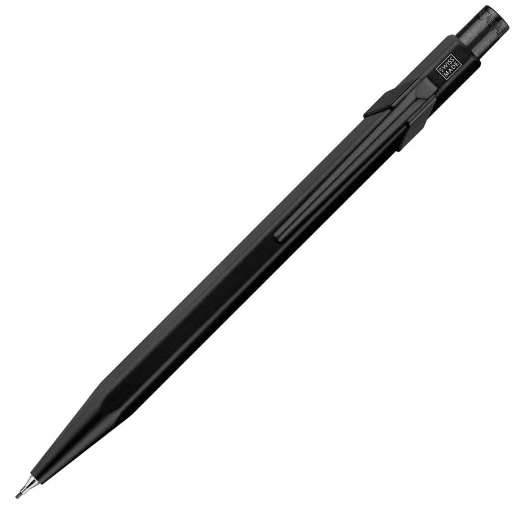 Caran DAche Ensemble stylo bille et porte-mines en aluminium Noir
