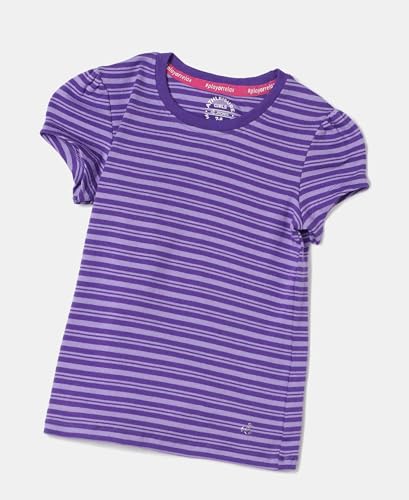 Image of Jockey AG03 Girls Super Combed Cotton Elastane Stretch Rib Striped Short Sleeve T-Shirt