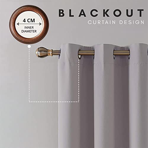 AR Ware Silver Blackout Curtains, 2 Panels Drapes Eyelet Thermal Curtains for Living Room and Bedroom, Energy Saving - Image 3