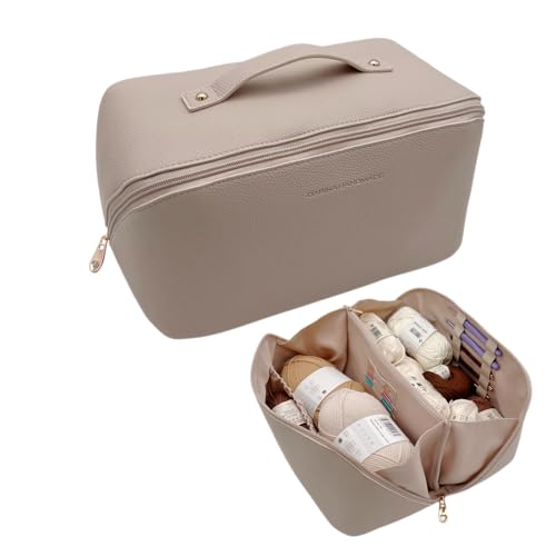 Darina Handmade® Projekttasche für Häkeln & Stricken - große...