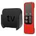 Produktbild AUSWAUR TV-Halterung kompatibel mit Apple TV 4K/4th Generation, Wandhalterung mit Halterung kompatibel mit Apple TV 4th und 4K, mit Rot Silikon-Schutzetui für Siri-Fernbedienung
