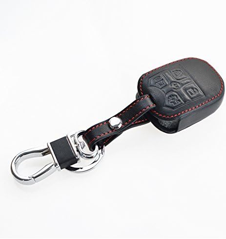 for Ford F150 Key Case Cover Leather Key Fob Remote Control Key Chain Keyring,Protects your Key from Scratch (for F150 Fob)