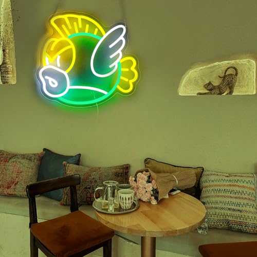 Image of Fish Neon Sign Led Light Up Sign For Gamer Bedroom Decor Hanging Wall Art Decor Teen Kid Birthday Gift Living Room Boys