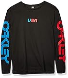 Oakley Men's USA Star Ls Tee, Blackout, XL