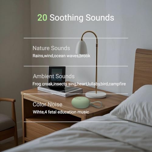 Image of jaroco Portable Baby Sound Machine [White Noise for Babies Kids Adults][Sleep Soother][Timer Function][20 Soothing Sounds] 15 Hours Battery Life, Registry Gift,Shower,Clips on Baby Stroller.Mint