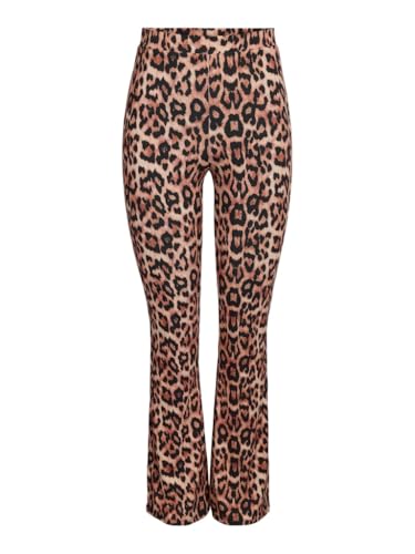 Leggings para mujer NOISY MAY Nmbella H/W Leo Pant de talle alto con estampado de leopardo