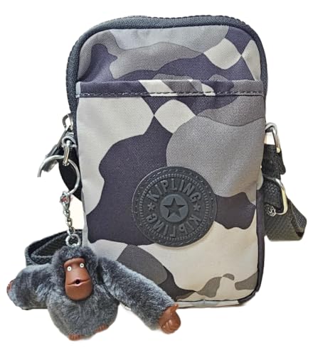 Kipling KI1079 Tally Camo Print With Silver Hardware Women's Crossbody Phone Bag