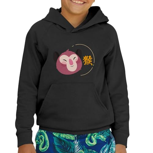Sweat à capuche enfant singe premium illustration astrologie durable - 2