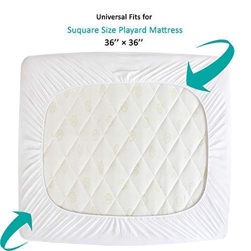 image for Biloban Playard Mattress Cover -for Square Play Yard, Perfect for New 