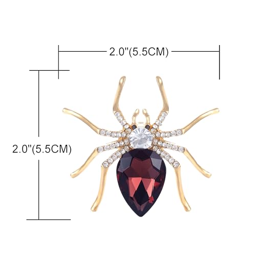 Image of YOQUCOL Halloween Spider Shape Brooch Pins for Women Girls Gift