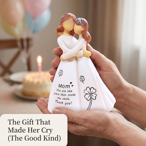 Figura de Madre e Hija de Resina Pintada a Mano 5.2 in miniatura 3