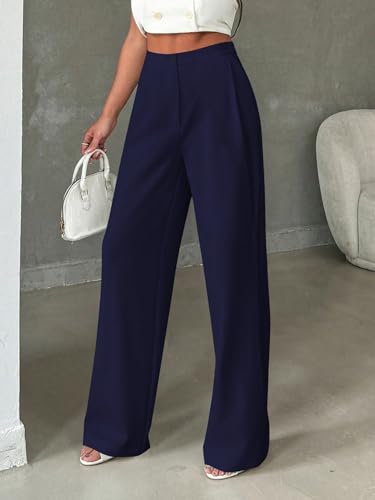Image of Toochki Trousers for Woman Pants Women's Formal Office Korean | Black Track Pant | Straight | Cotton Spandex Stretchable Trouser | High-Waisted Bottom Wear