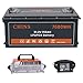 CHINS 48V 150Ah Lithium Golf Cart Battery with 48V 18A Lithium Charger, Built-in Smart 200A BMS, with Touch Monitor & Mobile APP, 4000+ Cycles Rechargeable LiFePO4 Battery, Max 10.24kW Power Output