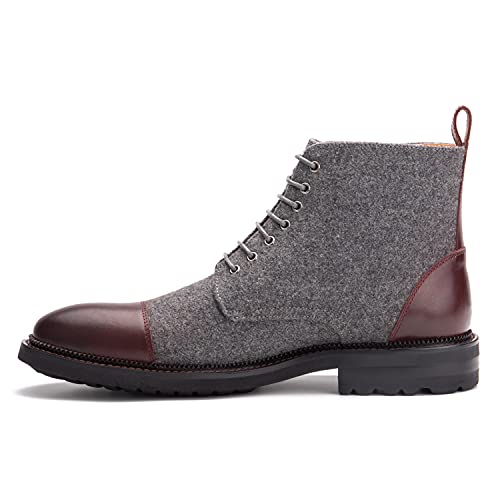 VINTAGE FOUNDRY CO. EST. 2014 Mens Remington Dress, Round Toe Boots, Leather Lining, Flats Rubber Outsole3