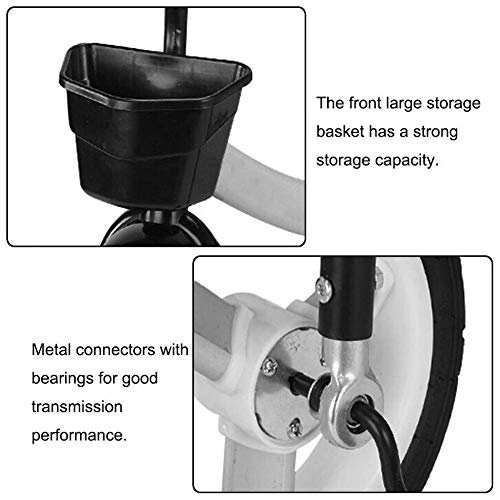 Waljx Children's Tricycle 2-6-Year-Old Baby Bicycle Child Outdoor Bicycle Multi-Functional Toy Cars Young Children Tricycle 57X67Cm (Color : Blue) (Color : White) #TOP1