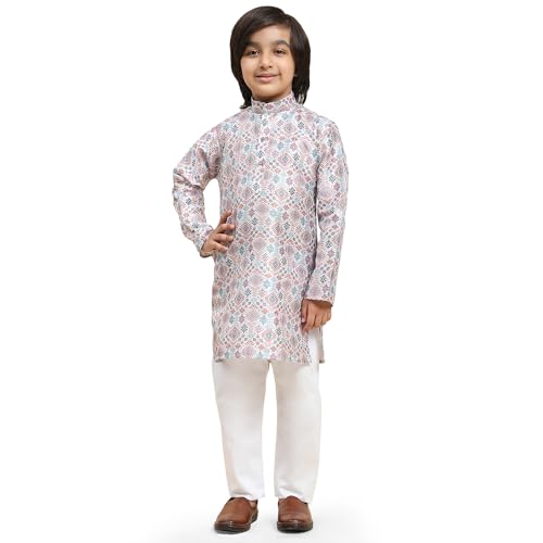 Image of Pro-Ethic Style Developer Boys Silk Kurta Pajama For Kid's Boys Ethnic Wear | Jacquard Silk Kurta Pajama (S-236)