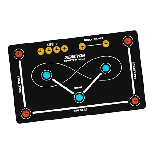 Tapis de hockey silencieux pour entraînement du jeu de jambes en extérieur et intérieur