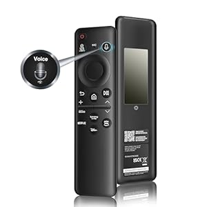 New BN59-01432A Solar Voice Remote Replacement for Samsung TV Remote with Rechargeable Solar Cell, Compatible with Samsung 2023-2024 Neo QLED, 8K, The Frame and Crystal UHD Series, 4 Shortcut Buttons