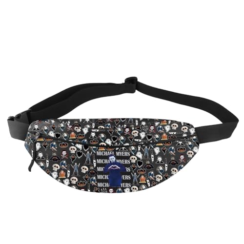 Horror Movie Merchandise Belt Bag Series Killer Character Lover Waist Pack Spooky Thriller Film Fanny Pack(MichaelWaist-Blk)