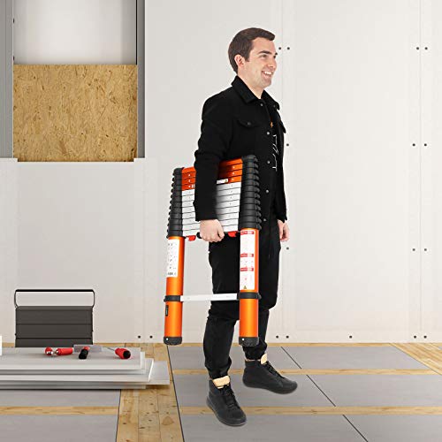 Luisladders 10.5ft Telescoping Ladder Aluminum Telescopic Extension EN131 330 Pound Capacity Tall Multi Purpose …