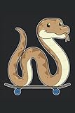 Skater Notebook, 120 pages: Snake as Skater with Skateboard Notebook - Journal for Women, Men and Kids - Gifts - Dot grid