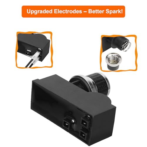 Image of 3 Outlet Grill Igniter Kit for Blackstone 28 inch Griddle with Air Fryers Combo | Electronic Battery Spark Ignitor with Ignition Wires Replacement Parts for Blackstone 28 Inch 2 Burner