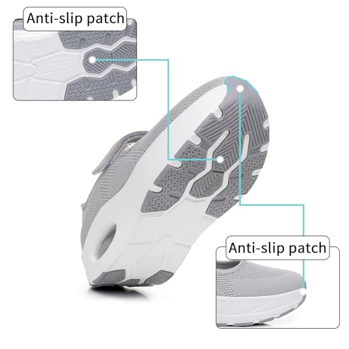 Women's Comfortable Working Nurse Shoes Non-Slip Adjustable Breathable Walking Buffer Fitness Casual Nursing Orthotic Lightweight Shoes Arthritis, Diabetes Heel Pain4