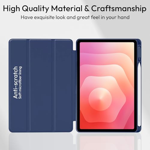 Image of Robustrion Cover Case for Samsung Galaxy Tab S11 11 inch Cover with [S-Pen Holder], Flip Cover Case for Samsung S11 Tablet 11 inch [Auto Sleep Wake] - Navy