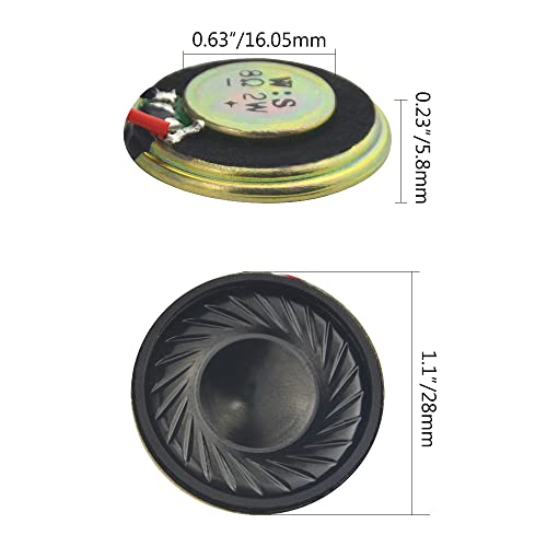 WMYCONGCONG 8 PCS 2W 8 Ohm Round Internal Magnet Speaker Metal Shell Audio Speaker Stereo Woofer Loudspeaker - Image 2