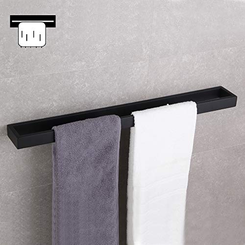 Gerzwy 24-Inch Bathroom Towel Bar Stainless Steel Bath Towel Rack Contemporary Style Wall Mount Matte Black Hg1701(60)-Bk #TOP1
