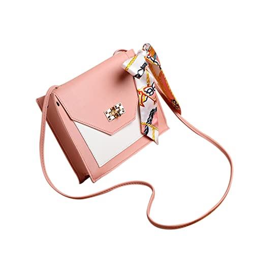 NYSYZSM Bolso de hombro de moda multiusos de cuero de la PU para las muchachas mujeres dama, bolso casual (amarillo/rojo/verde/negro/rosa) rosa Cover