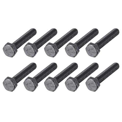 Image of METALLIXITY Hex Bolts (M6-1x35mm) 25Pcs, 8.8 Grade Carbon Steel Fully Threaded Black Oxide, Coarse Thread UNC Hex Head Screw Bolt - for Furniture Repair
