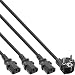 Produktbild InLine 16657I Netz-Y-Kabel, 1x Schutzkontaktstecker zu 3x Kaltgerätestecker, 5m