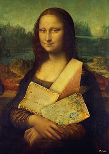 Affiche poster Mona Lisa SHE IS MONA (Cheese Mona) 40x60 (42 cm x 59,4 cm) Cover