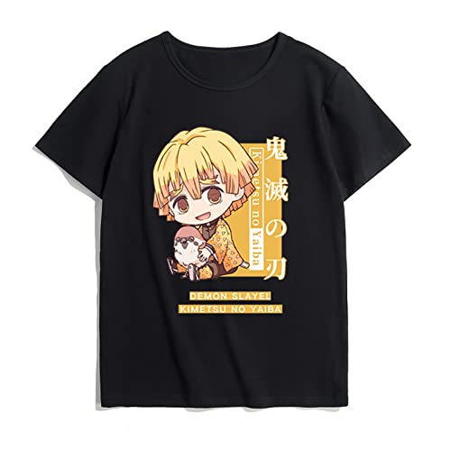 Fdetfs Animé Demon Slayer Tee-Shirt, T-Shirt Homme, Col Rond L'été Casual Tee pour Cosplay-Zenitsu B|| M Cover