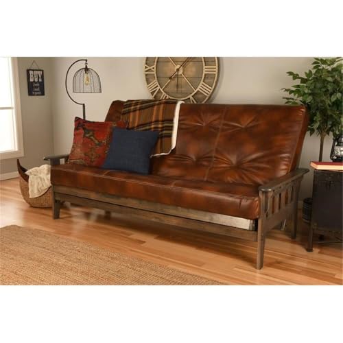 Kodiaktucsonqueenfutonframeandmattresssetwoodfutonsetwithmattressincludedinsaddlebrowncolorfauxleathermattress  Urban Country Home Decor Kodiak tucson queen futon frame and mattress set wood futon set with mattress included in saddle brown color faux leather mattress  urban country home decor