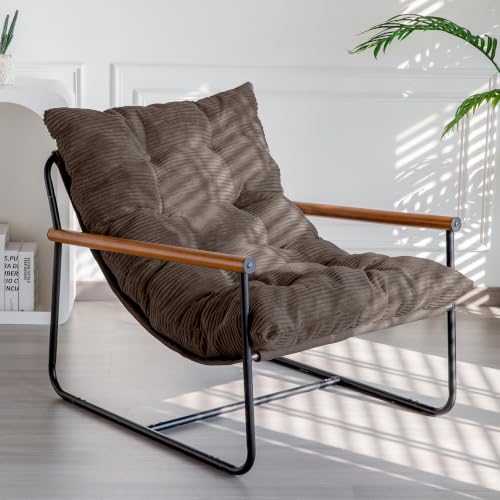 Image of MAXYOYO Modern Accent Chair, Comfy Living Room Chair with Metal Frame